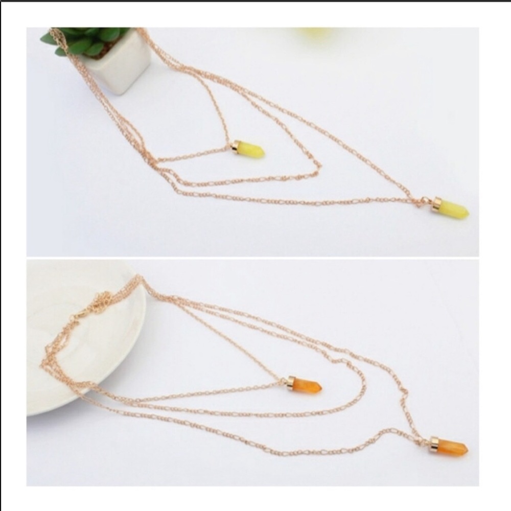Boho crystal necklace - Picture 1 of 8